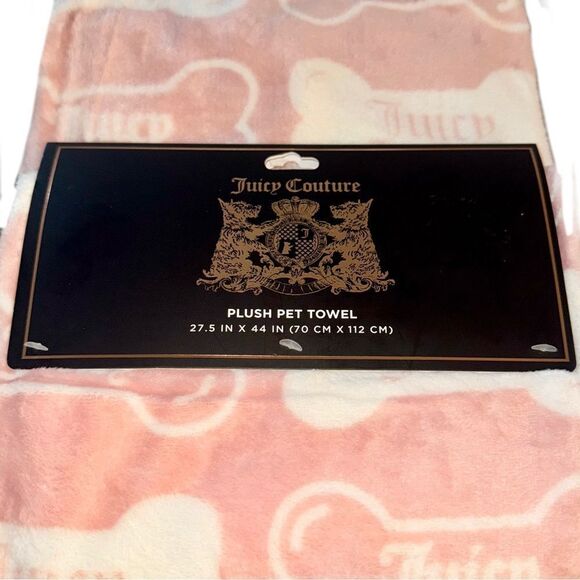 Juicy Couture Pet Soft Plush Pink Microfiber Throw Blanket for Cats Dogs - Picture 3 of 11